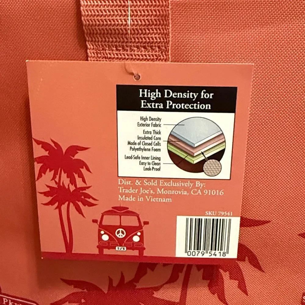 Trader Joe's Large Insulated Bag in Peach - Picture 3 of 11